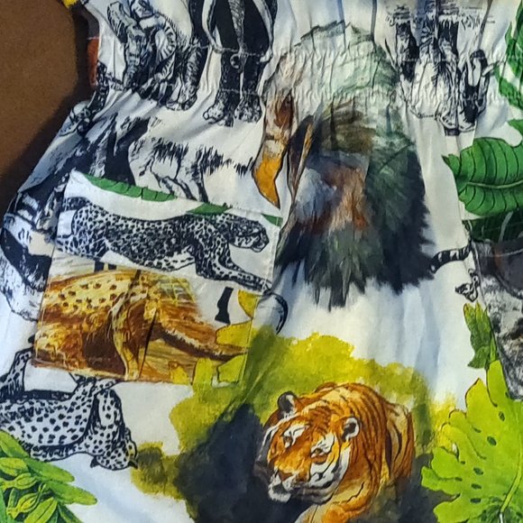 Cutest Unique CREW KID New York Store Animal Jungle Print Girls Dress Sz 6X - Picture 2 of 3